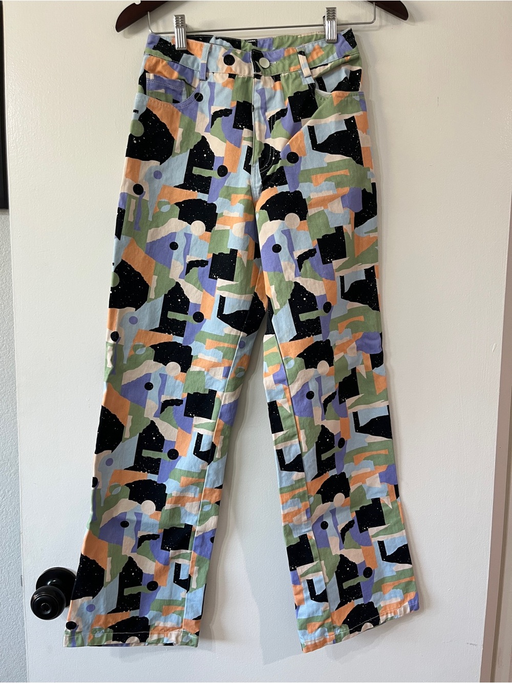 Gazzy by Gazzo Printed Straight-Leg Jeans- Multi Color